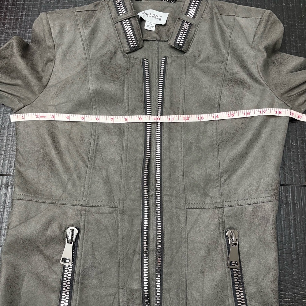 Joseph Ribkoff Charcoal Jacket with Zipper Accents - Picture 3 of 9